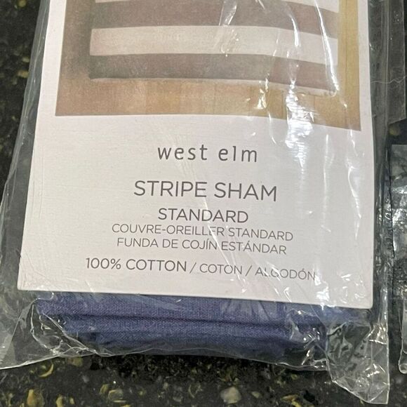 West Elm set of 2 Standard Striped Pillow Shams. - Picture 4 of 4